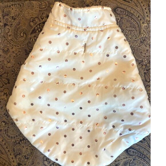 Lot of 3 Medium Dog coats excellent Pink, white, Fuzzy fits 15 to 25 pound - Picture 6 of 7